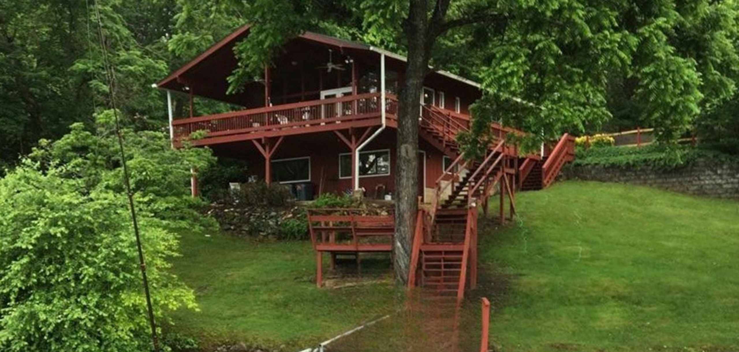 Lake View Cabin Rental Own Deck Fishing Water Sports