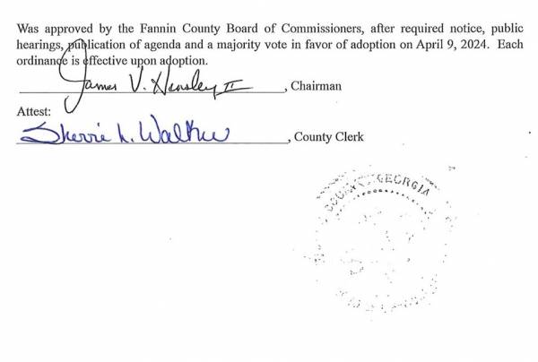 Noise Ordenance STVR 2024 Fannin County