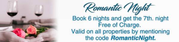 Book 6 nights and get the 7th night free of charge