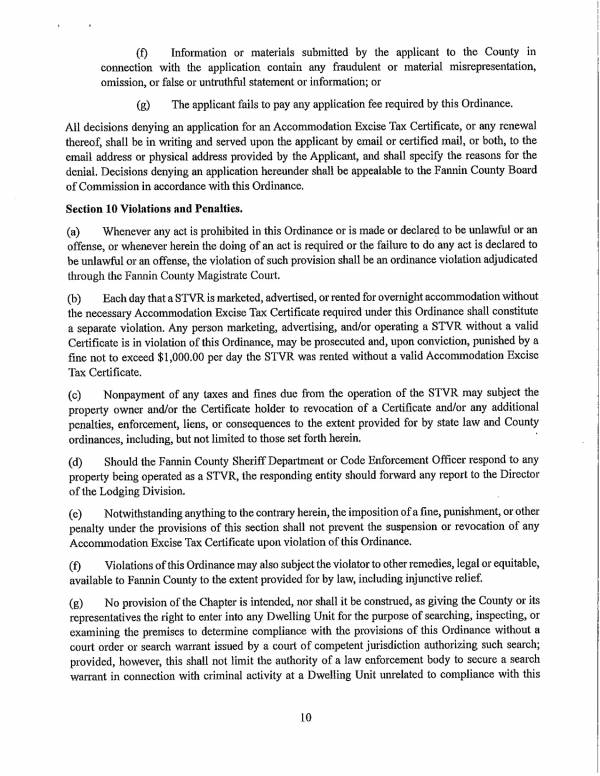 Union Conty Ordinance STVR (Vacation Rentals) 2024