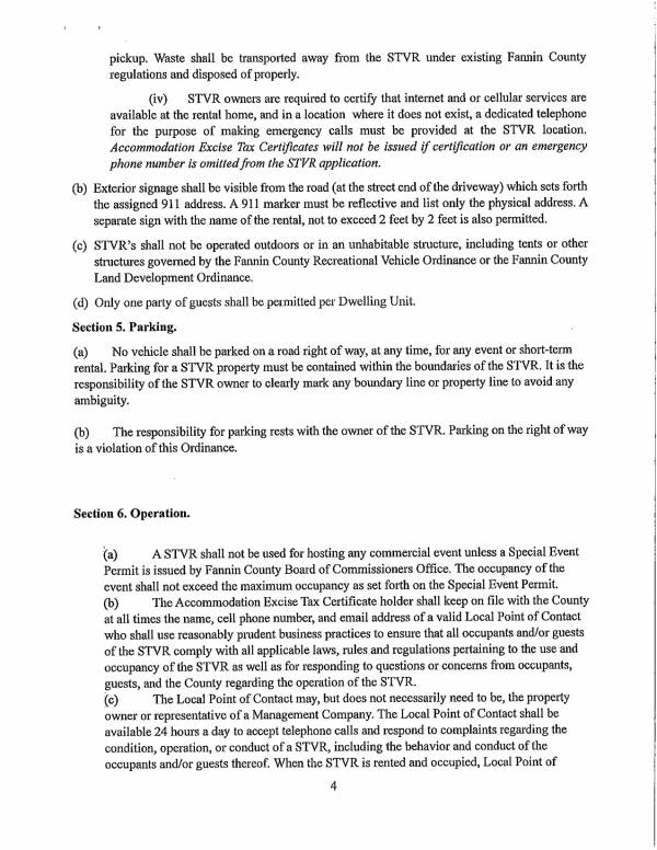 Union Conty Ordinance STVR (Vacation Rentals) 2024