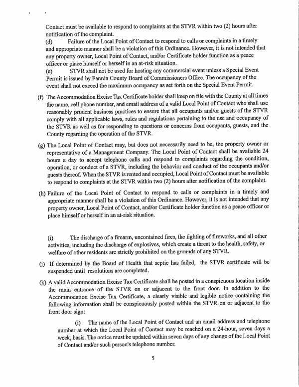 Union Conty Ordinance STVR (Vacation Rentals) 2024