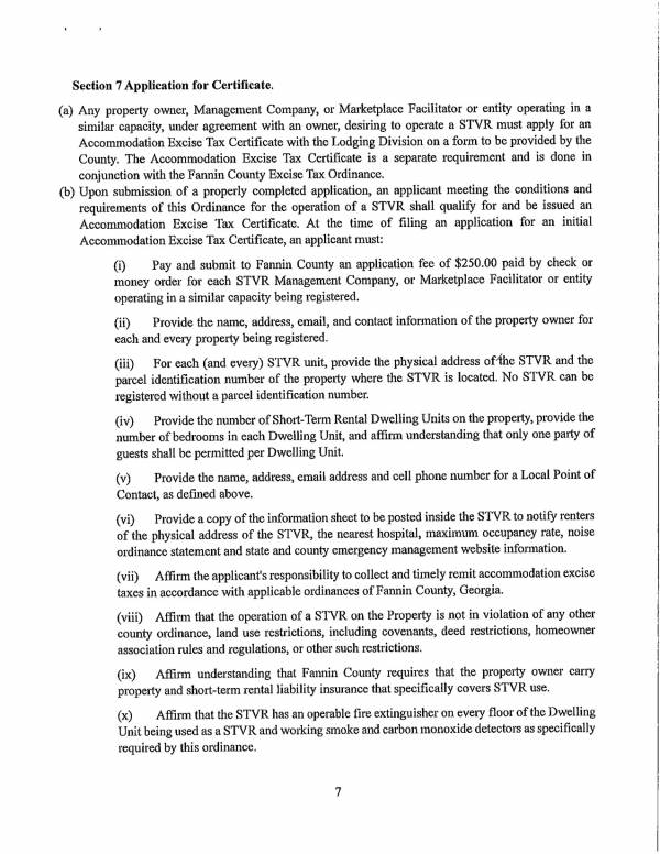 Union Conty Ordinance STVR (Vacation Rentals) 2024