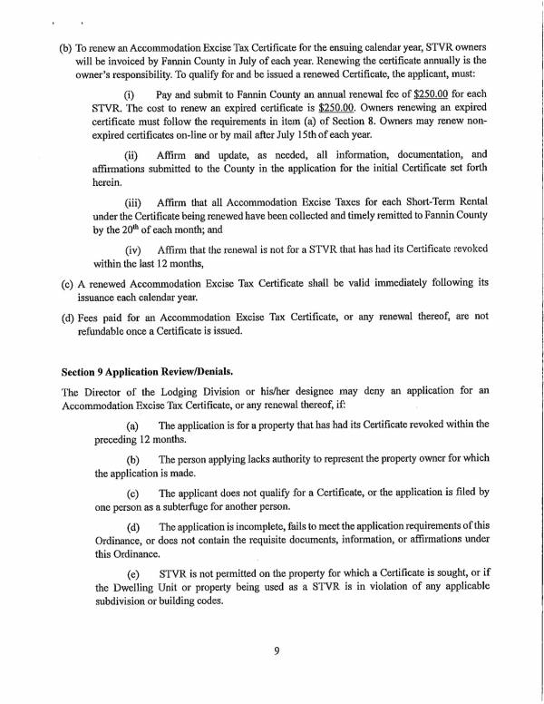 Union Conty Ordinance STVR (Vacation Rentals) 2024