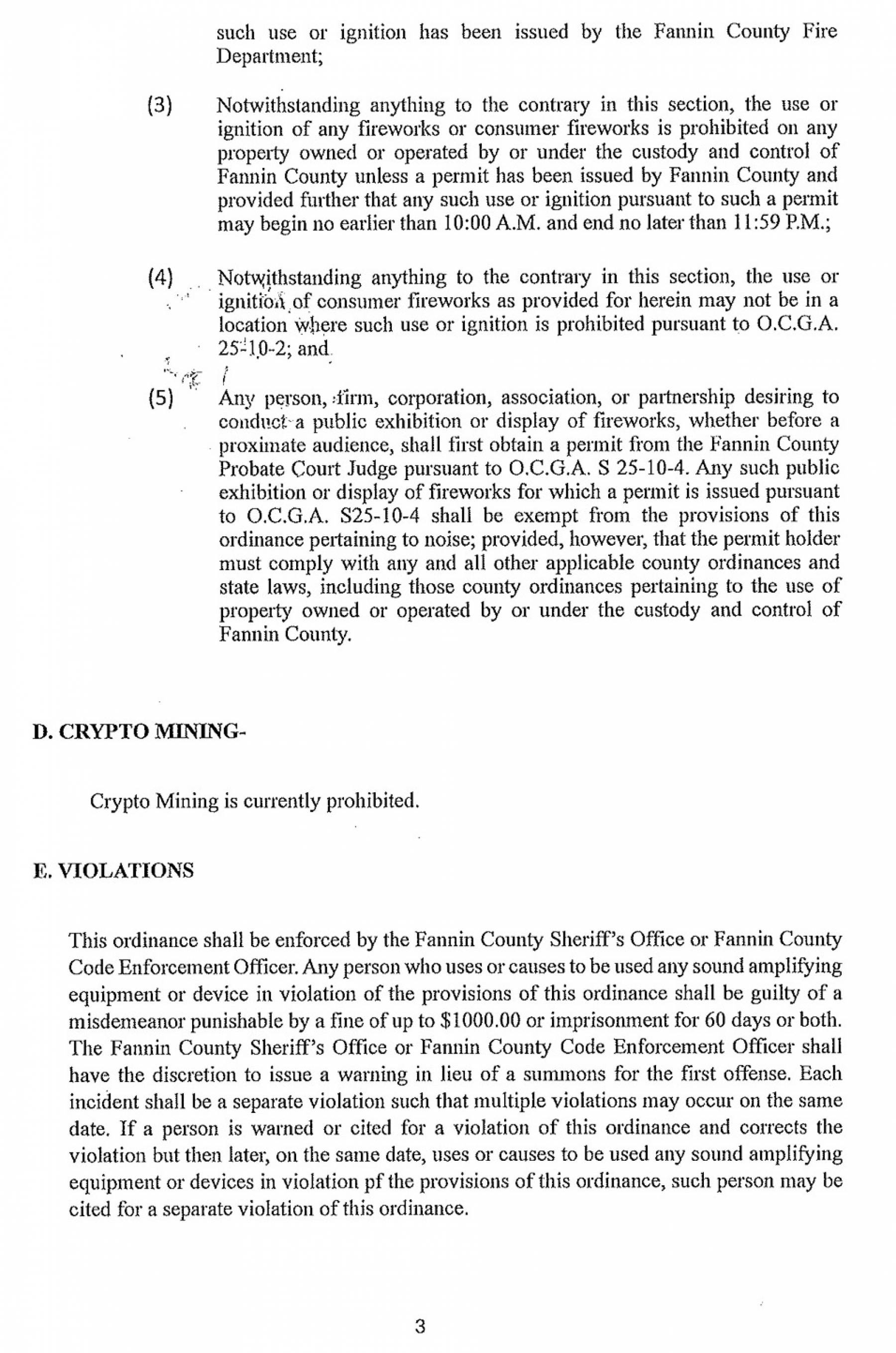 FANNIN COUNTY, STATE OF STVR ORDINANCE 2024 Enchanted